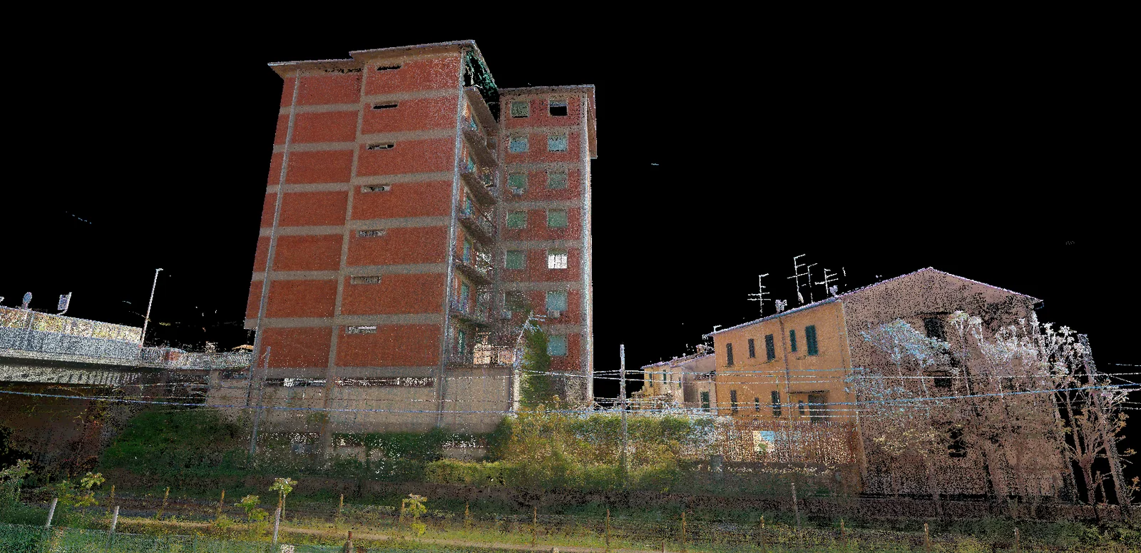 Nuvola di punti delle facciate e della copertura